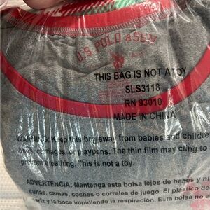 U.S. Polo Assn. Gray and Red Women's Sleepwear